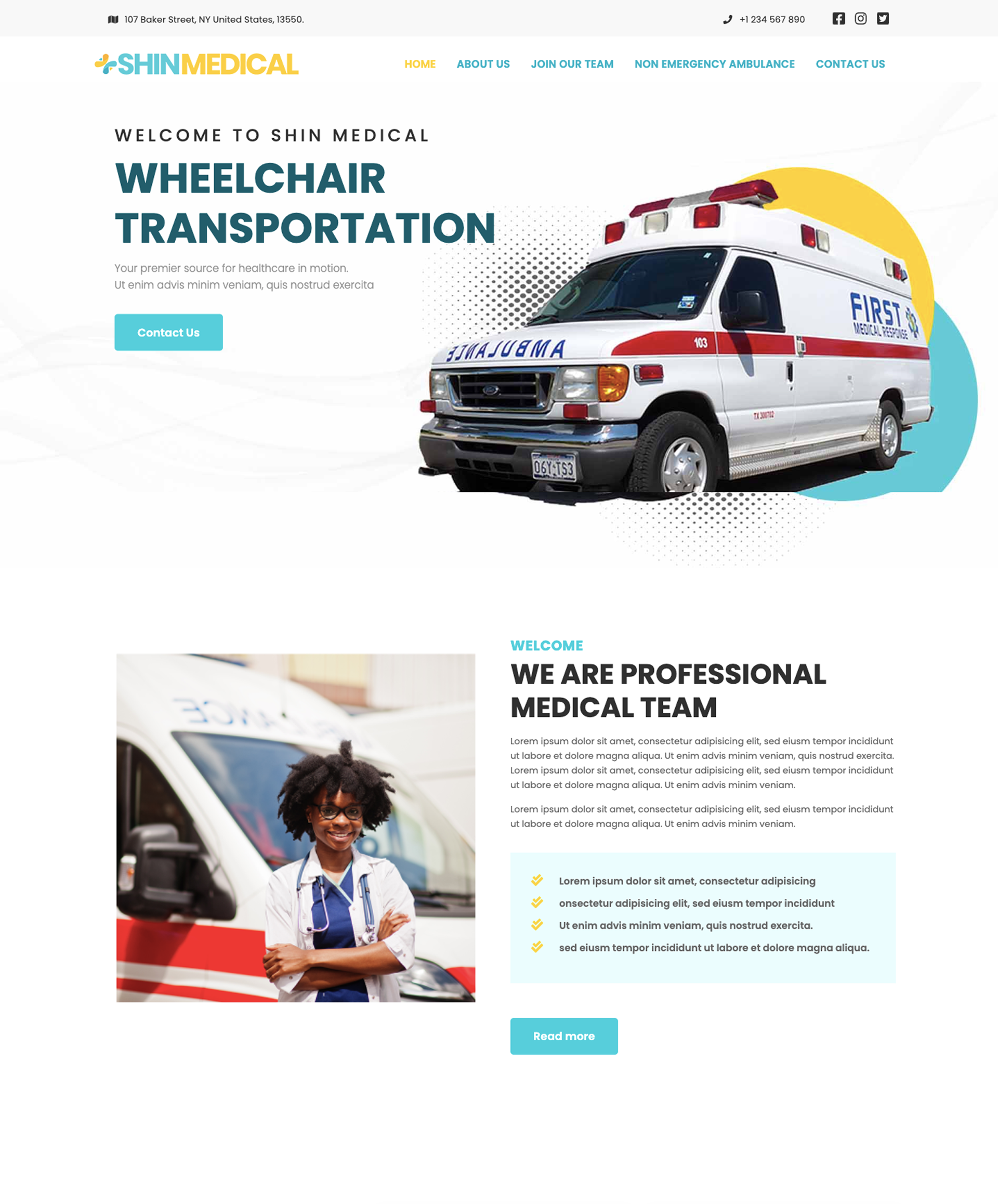 Web design for medical theme 3