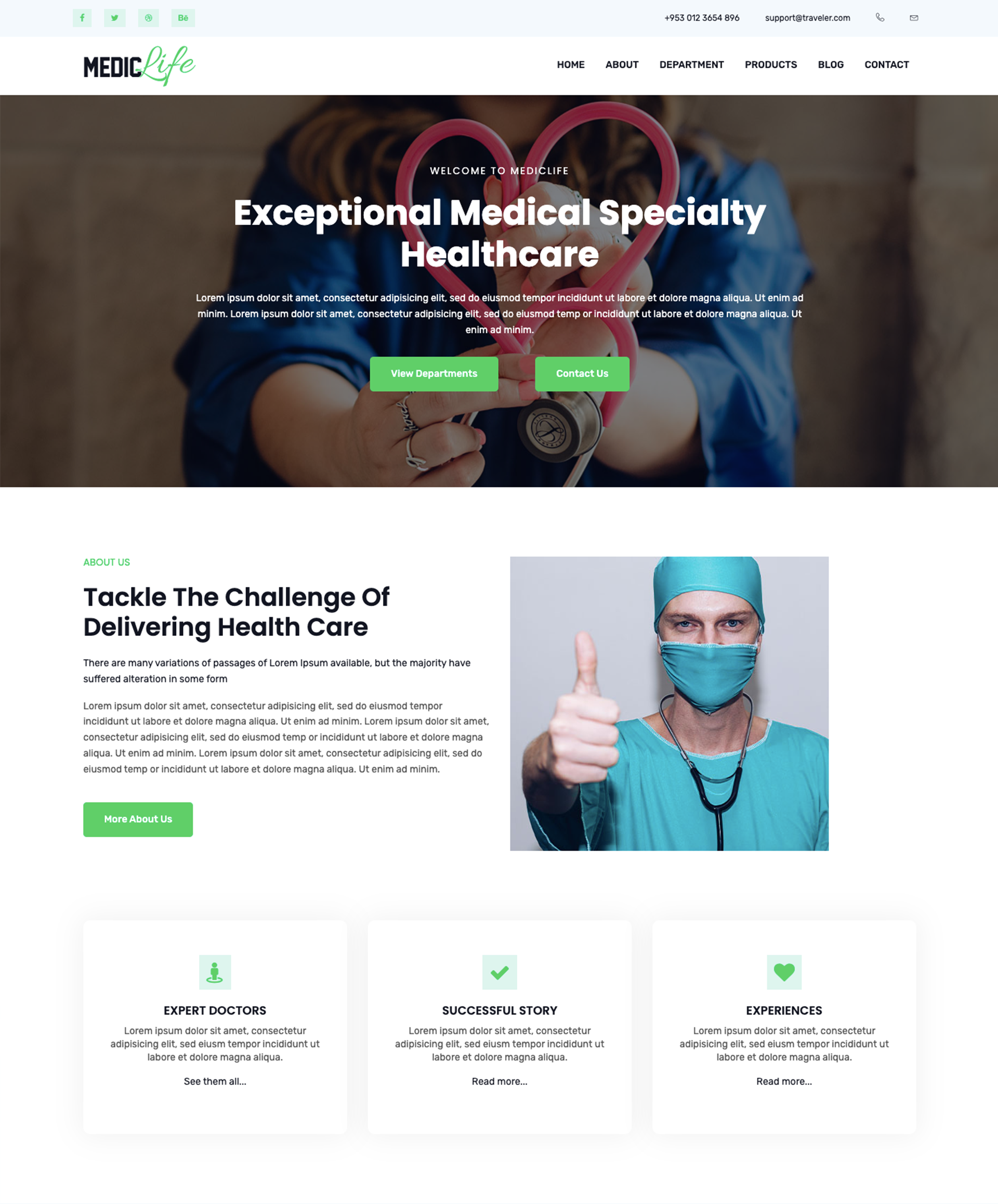 Web design for medical theme 1