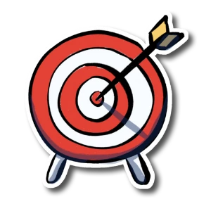 An icon of archery board target