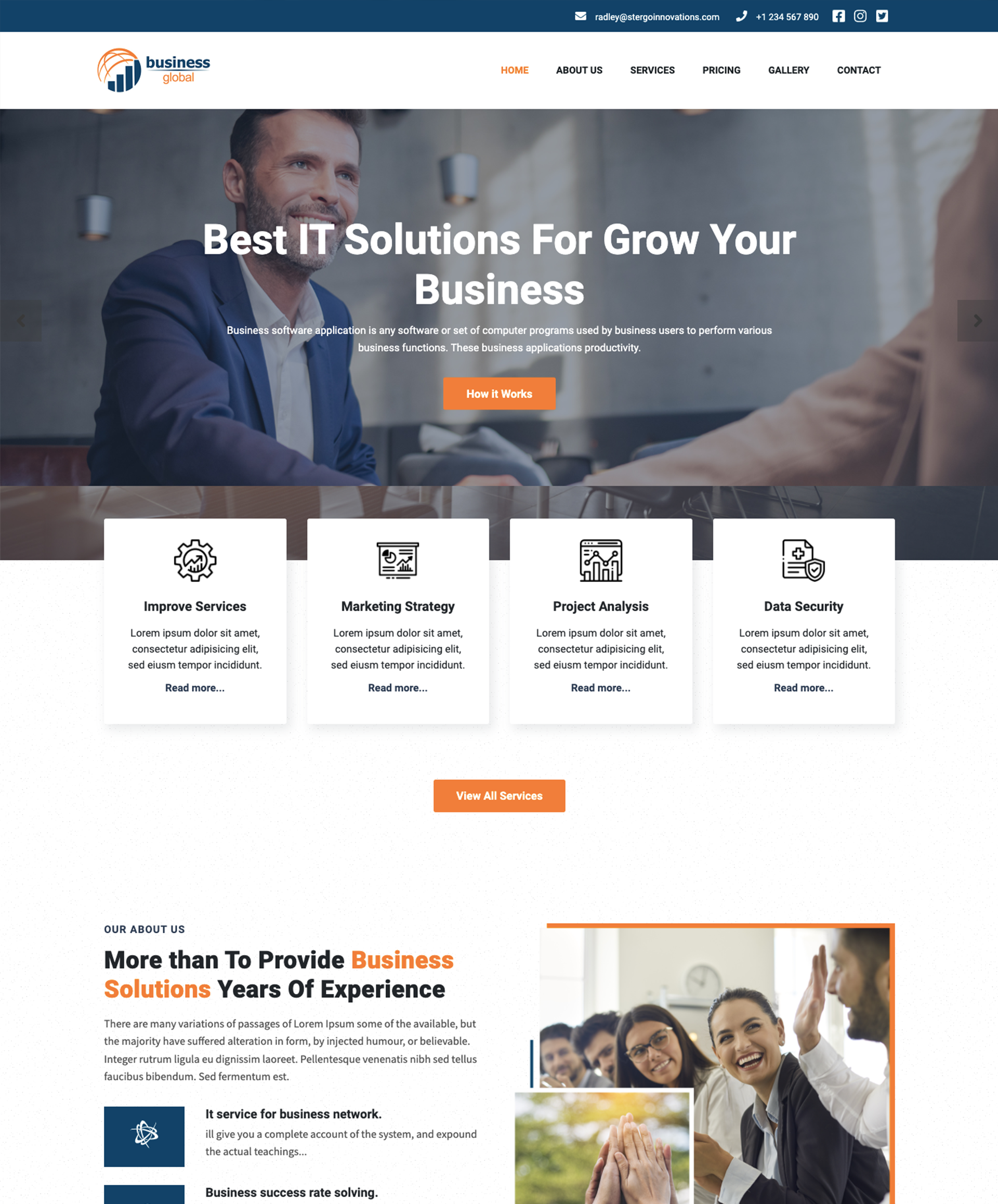 Web Design & Creative Services Business Theme