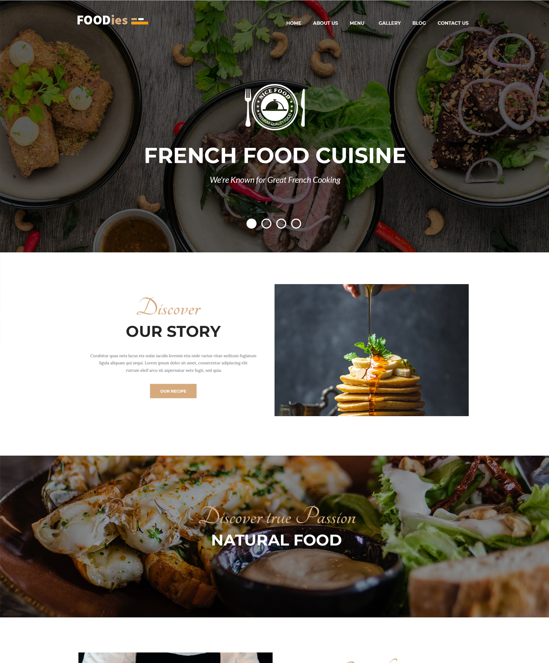 Web design for restaurant theme 1